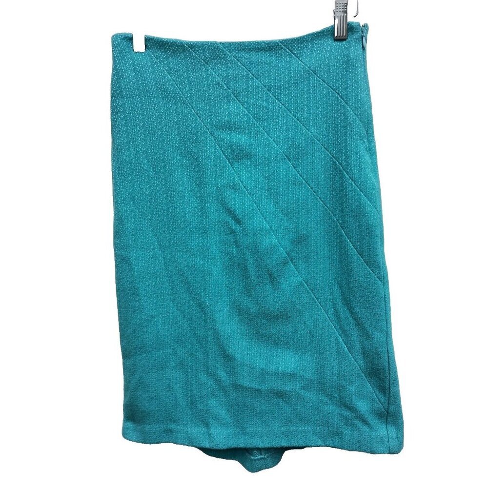 Eva Franco Anthropologie San Pedro Womens Pencil Skirt‎ Size 6 Turquoise Blue